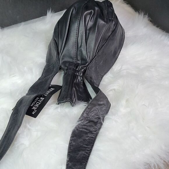 REBEL RYDER Leather Skull Cap - Picture 4 of 7